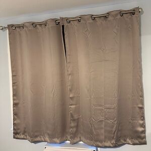 Set of 2 Sun Zero Grey Blackout Curtains